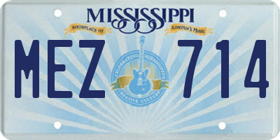 MS license plate MEZ714