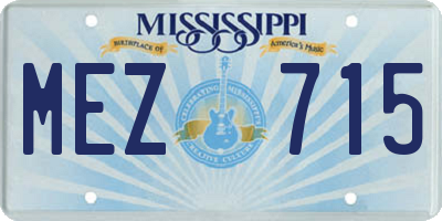 MS license plate MEZ715