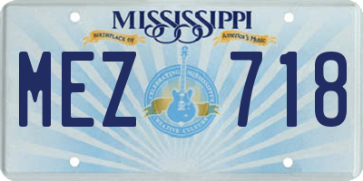 MS license plate MEZ718
