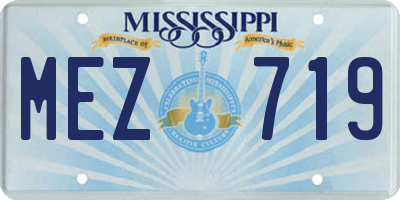 MS license plate MEZ719