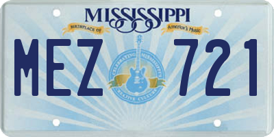 MS license plate MEZ721