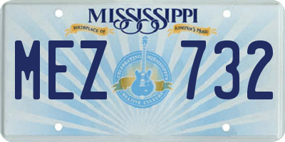 MS license plate MEZ732