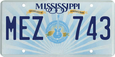 MS license plate MEZ743