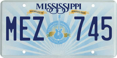 MS license plate MEZ745