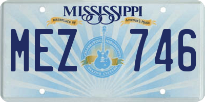 MS license plate MEZ746