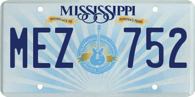 MS license plate MEZ752