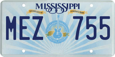 MS license plate MEZ755