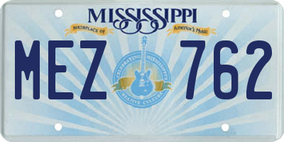 MS license plate MEZ762