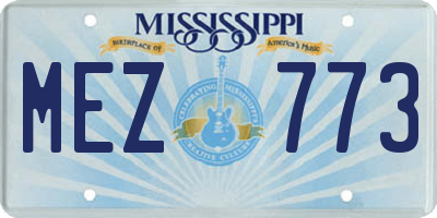 MS license plate MEZ773