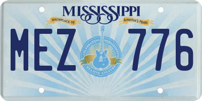 MS license plate MEZ776
