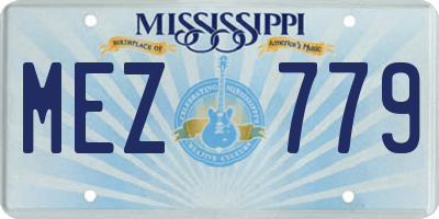 MS license plate MEZ779