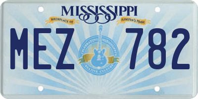 MS license plate MEZ782