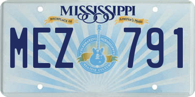 MS license plate MEZ791