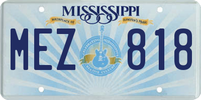 MS license plate MEZ818
