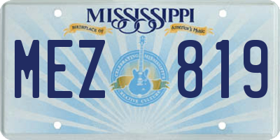 MS license plate MEZ819