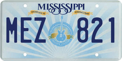 MS license plate MEZ821