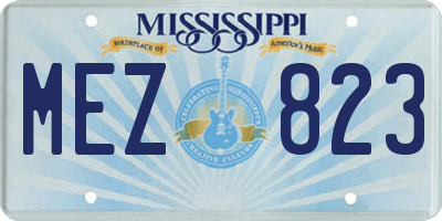 MS license plate MEZ823