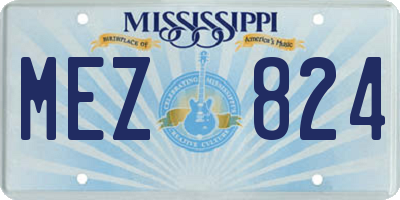 MS license plate MEZ824