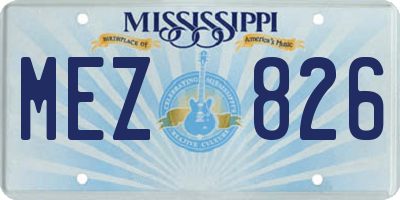 MS license plate MEZ826