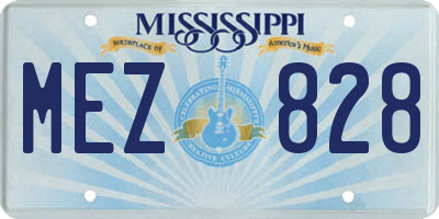 MS license plate MEZ828