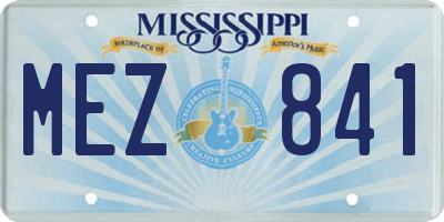 MS license plate MEZ841