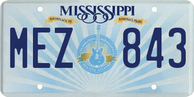 MS license plate MEZ843