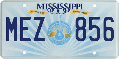 MS license plate MEZ856