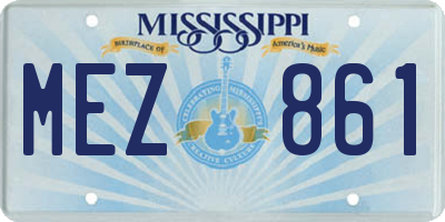 MS license plate MEZ861