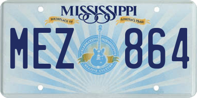 MS license plate MEZ864