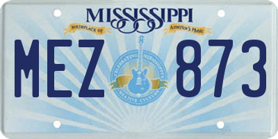 MS license plate MEZ873