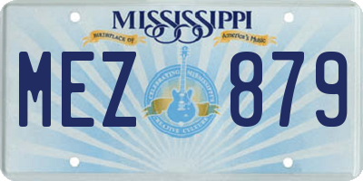 MS license plate MEZ879