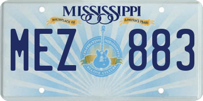 MS license plate MEZ883