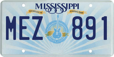 MS license plate MEZ891