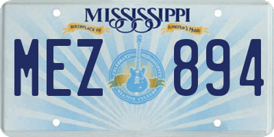 MS license plate MEZ894