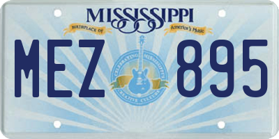 MS license plate MEZ895