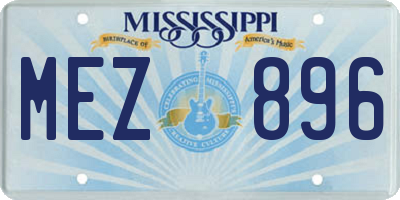 MS license plate MEZ896