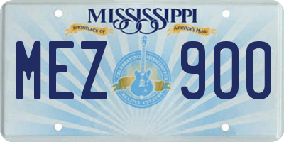 MS license plate MEZ900