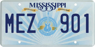 MS license plate MEZ901