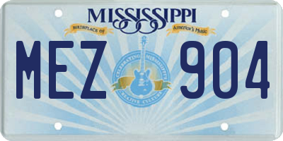 MS license plate MEZ904