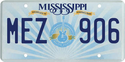 MS license plate MEZ906