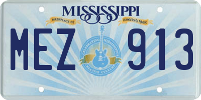 MS license plate MEZ913
