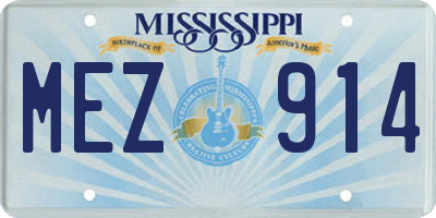 MS license plate MEZ914