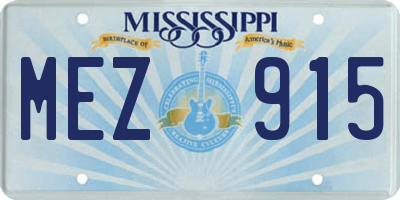 MS license plate MEZ915