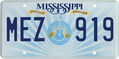 MS license plate MEZ919