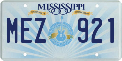 MS license plate MEZ921
