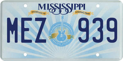 MS license plate MEZ939
