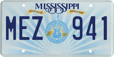 MS license plate MEZ941