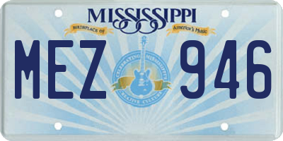 MS license plate MEZ946