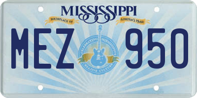 MS license plate MEZ950