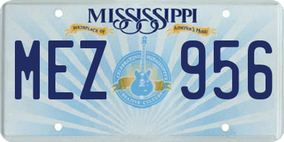 MS license plate MEZ956